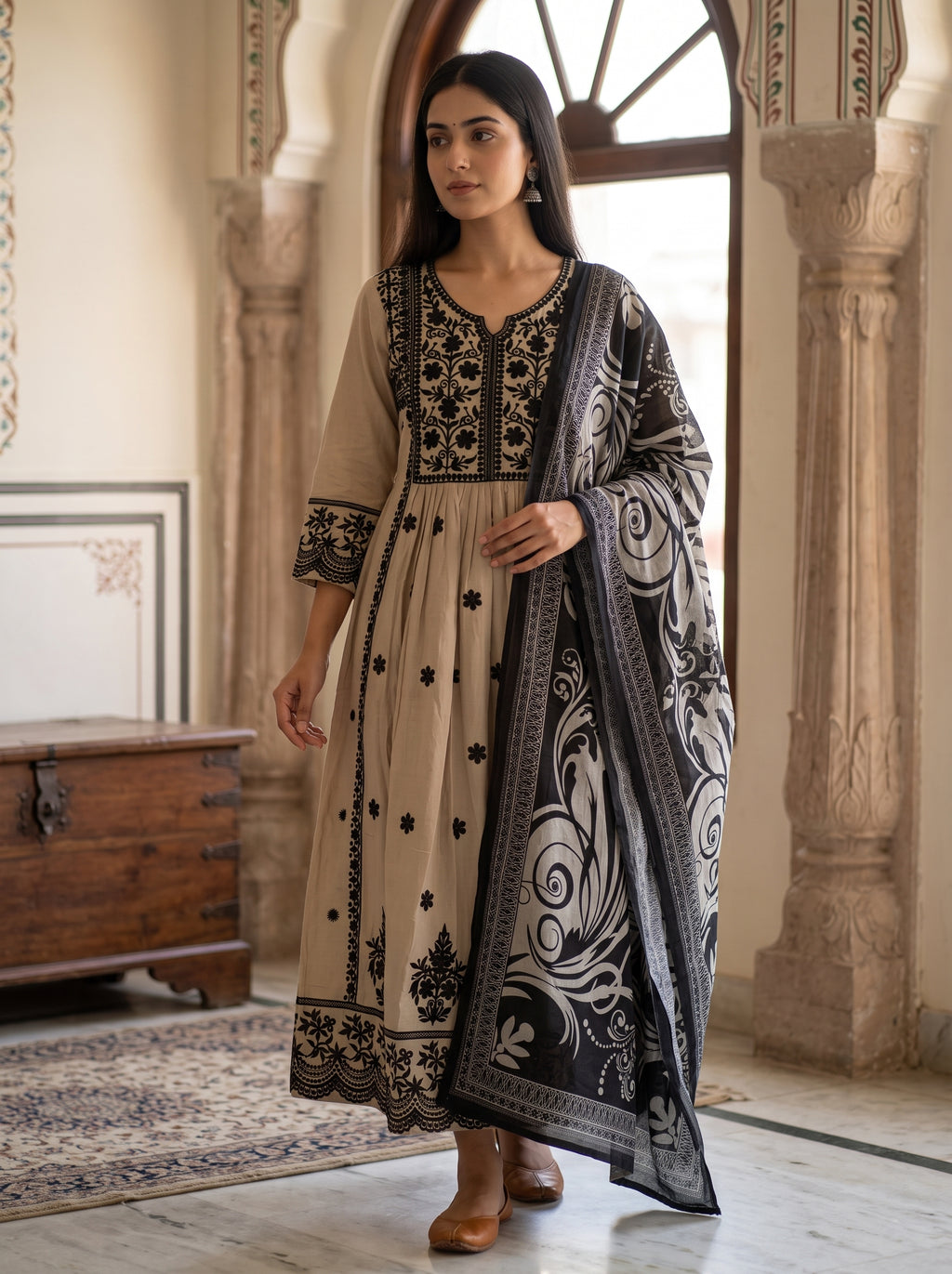 Paridhan Midnight Cotton 3-Piece Suit
