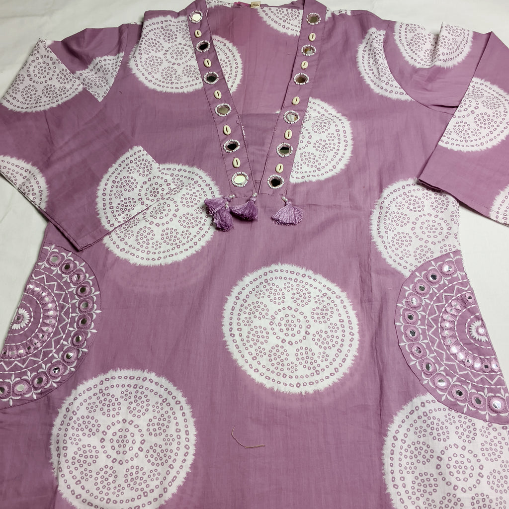 Paridhan Lavender Cotton 3-Piece Suit