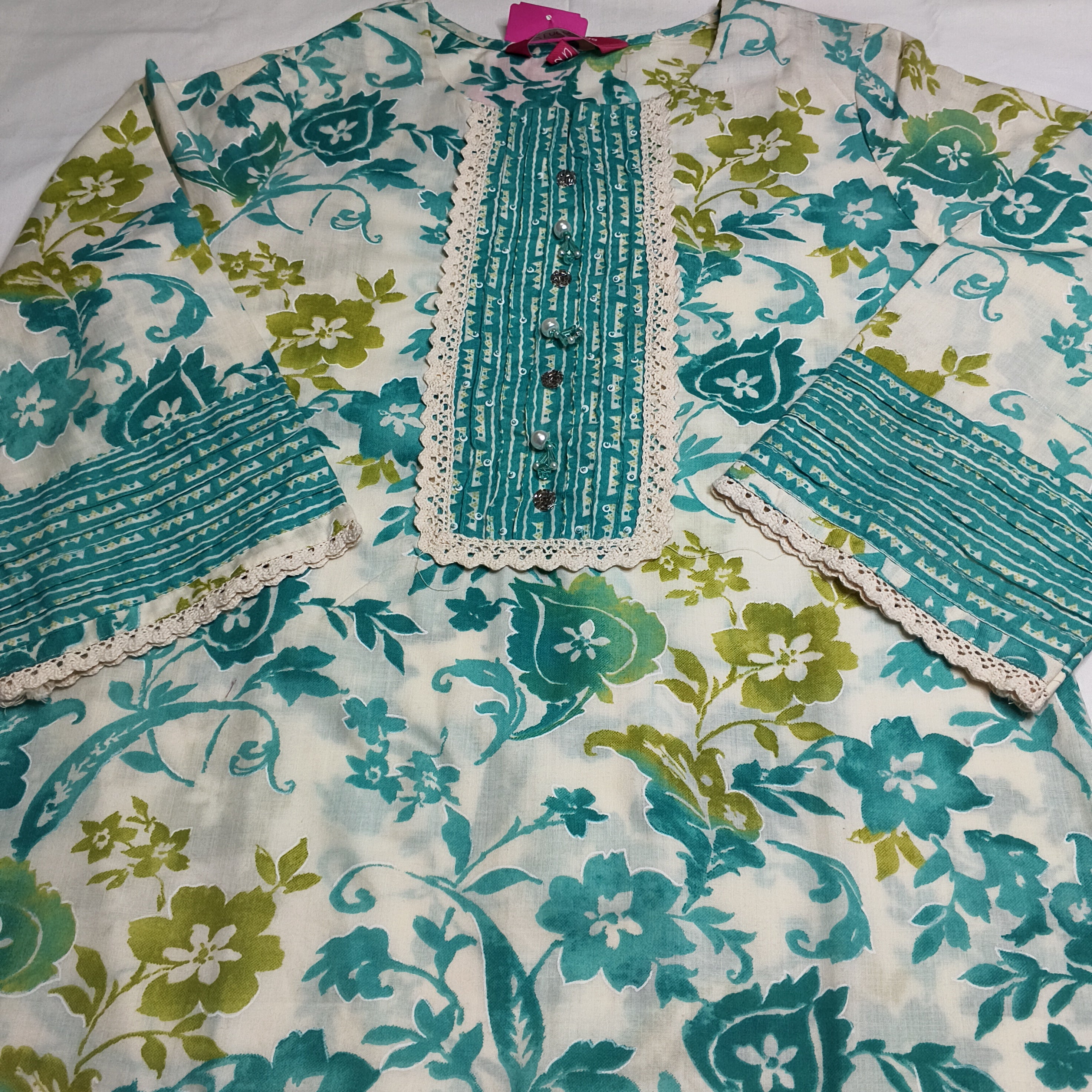 Paridhan Flora Cotton 3-Piece Suit