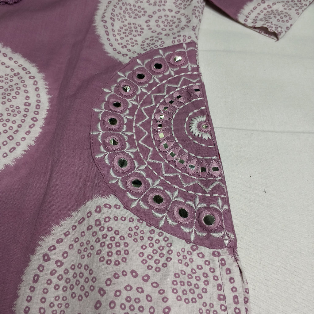Paridhan Lavender Cotton 3-Piece Suit