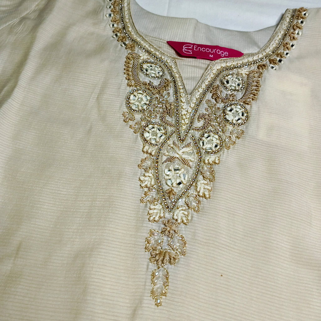 Paridhan Ivory Silk 3-Piece Suit