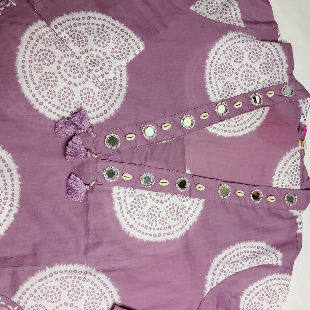 Paridhan Lavender Cotton 3-Piece Suit