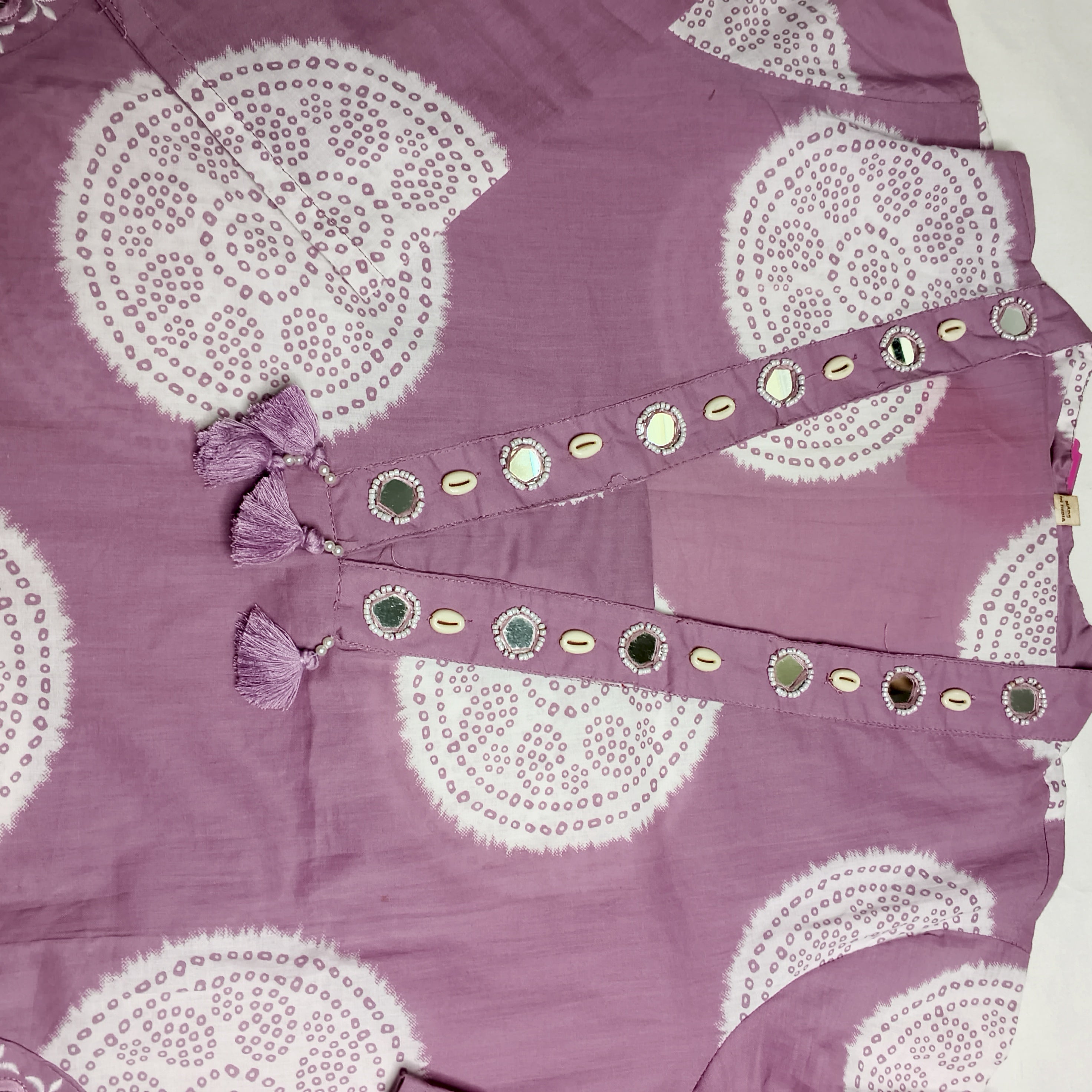 Paridhan Lavender Cotton 3-Piece Suit