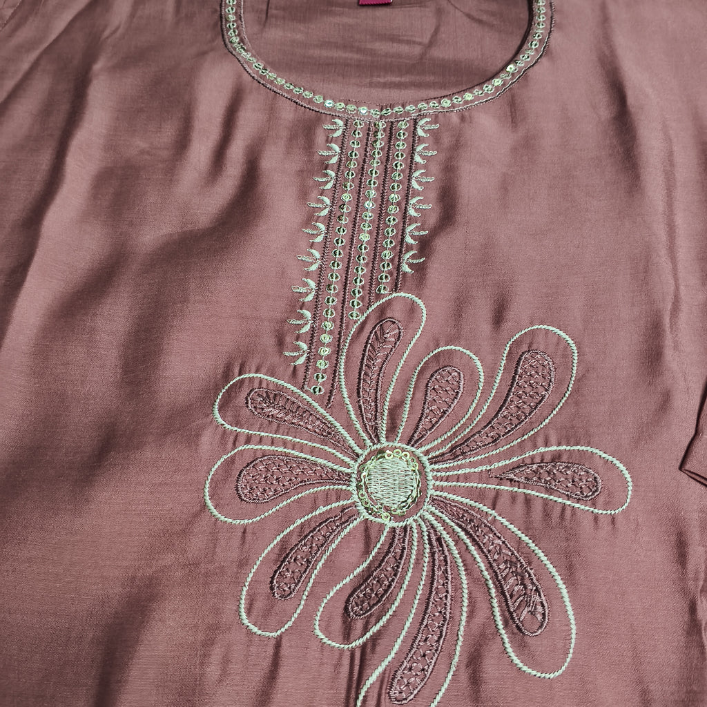 Paridhan Dusty Rose 3-Piece Kurti Set
