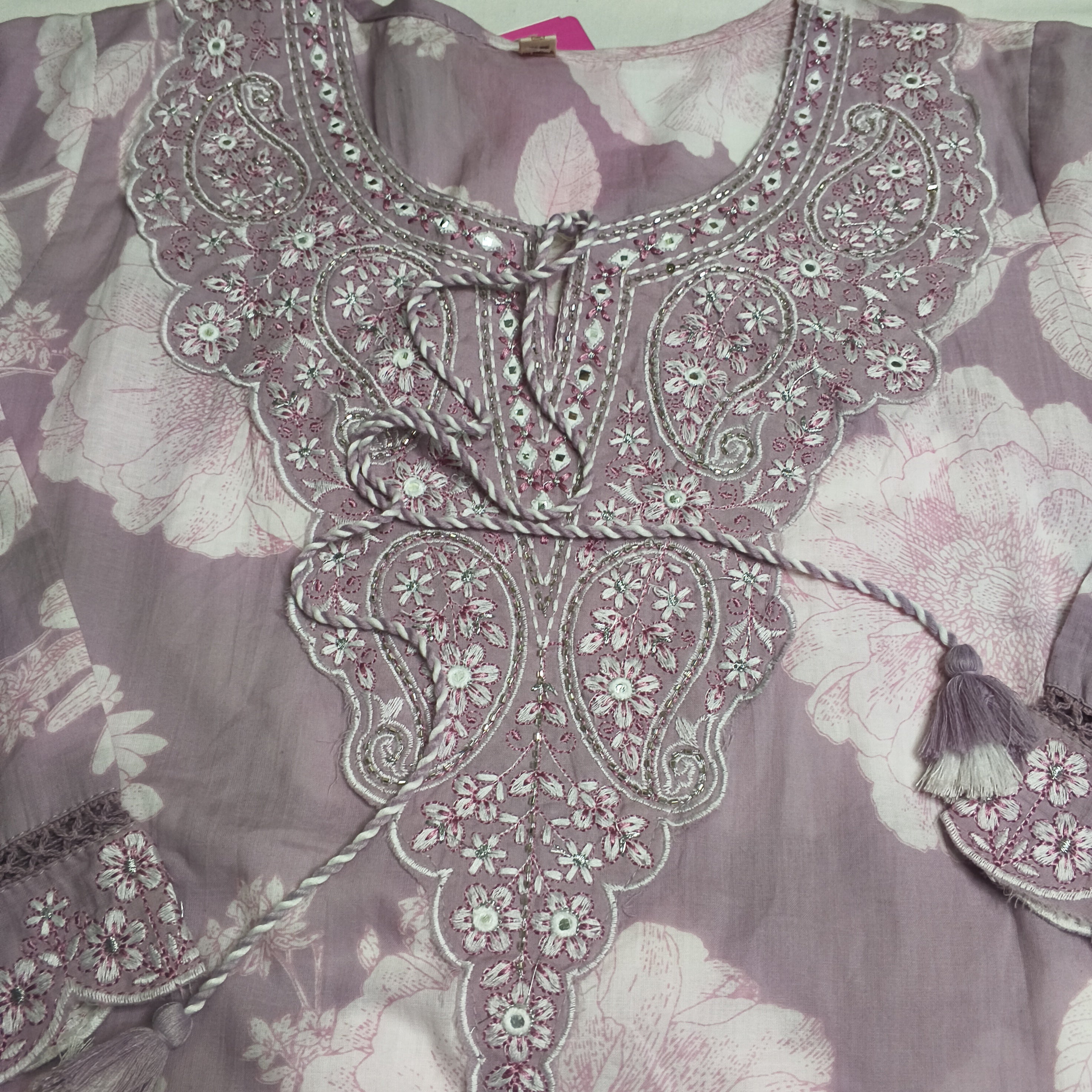 Paridhan Lilac Cotton 3-Piece Suit