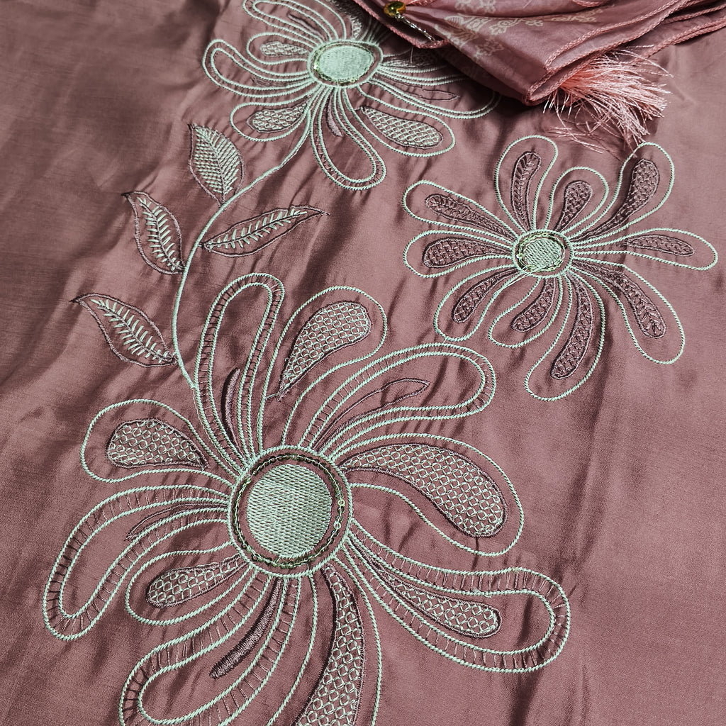 Paridhan Dusty Rose 3-Piece Kurti Set