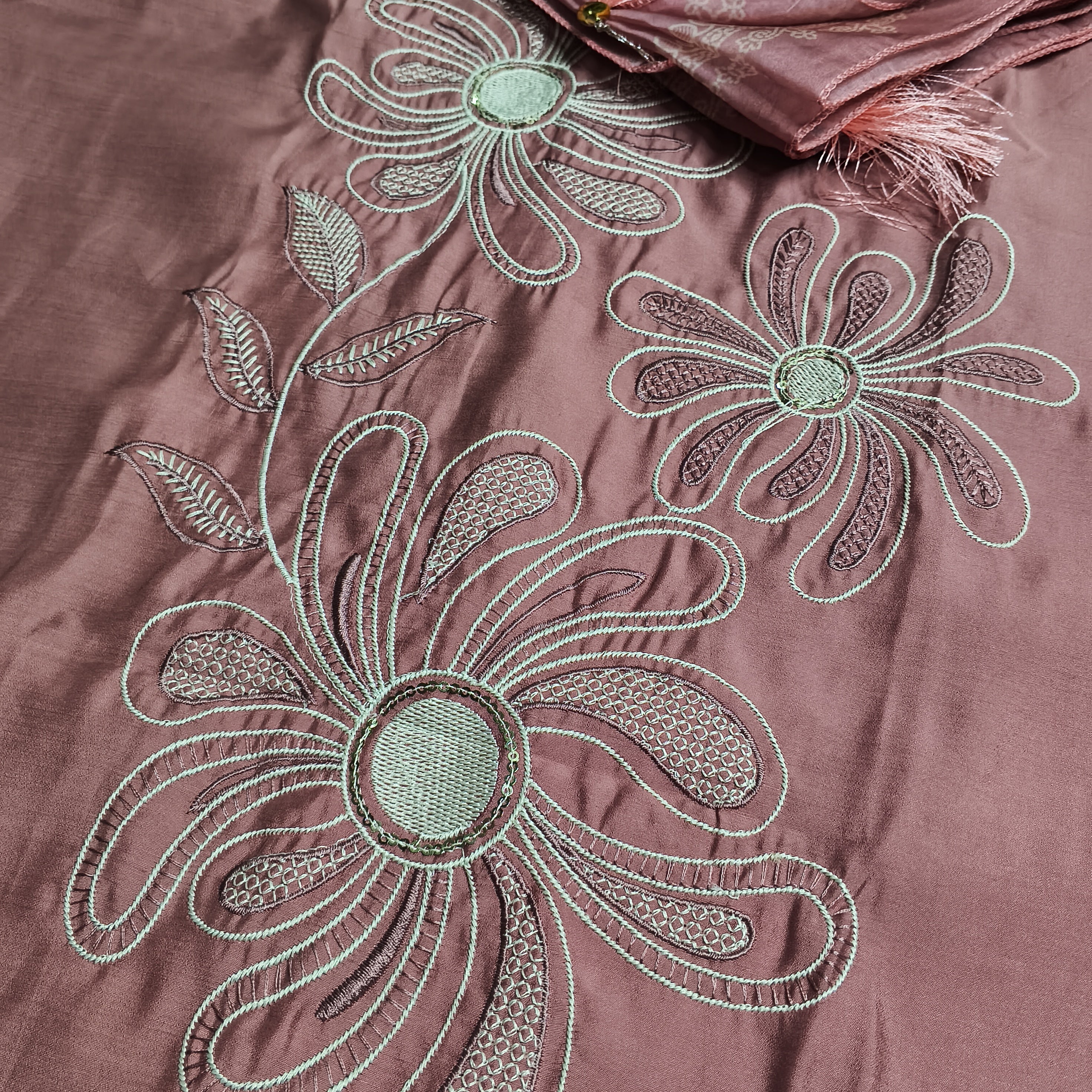 Paridhan Dusty Rose 3-Piece Kurti Set